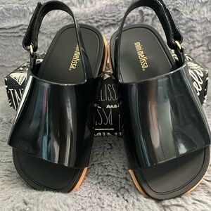 BRAND NEW Mini Melissa Black Kids Sandals 9